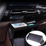 ABS Black Car Center Console Organizer Tray Storage Box Mobile Phone Hoder For BMW X1 IX1 U11 2023-2024 Car Interior Accessories