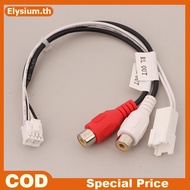 8P RCA RR RL Audio Output MaleFemale Plug Cable Android Car Radio Multimedia Universal TS10 TS18 858