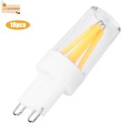 CAUSIXBDO 10pcs G9 LED Bulb, 2W AC220V G9 Light Bulb, Easy Warm White COB Filament G9 Base Bulb Chan
