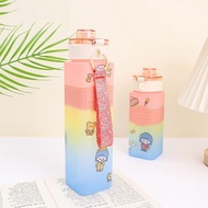 Hot-selling summer fresh and cute sports water bottle for middle and high school students, large cap