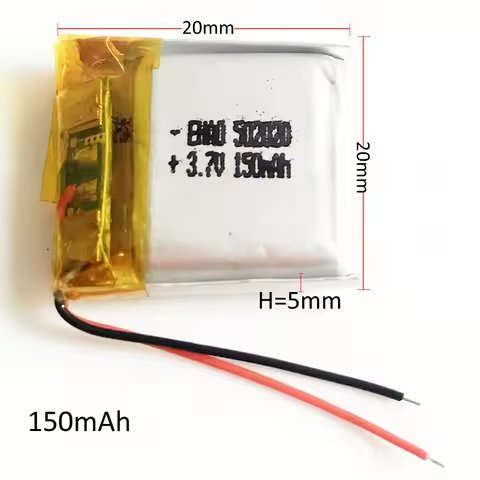 3.7V 150mAh 502020 Lithium Polymer Lipo Rechargeable Battery Power For MP3 GPS Bluetooth Speaker Blu