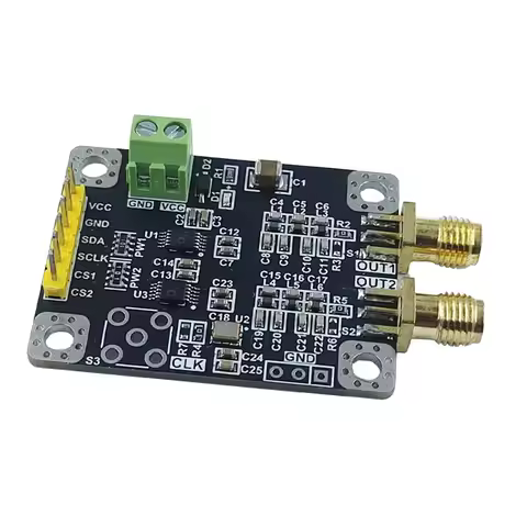 Dual-Channel AD9833 DDS Signal Generator Module, Sine/Triangle/Square Wave Output, Adjustable Freque