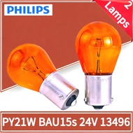Philips | Philips 2 Lamps PY21W S25 24V 21W BAU15s Amber Color Standard Turn Signal Lamps Original P