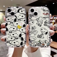 Cute Line Snoopy Case For Samsung Galaxy S21 S20 Plus Ultra S20FE S21FE A25 A23 A22 A52 A52S F06 M16