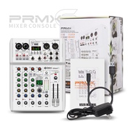 [MIGOUD] PRMX-6 Audio Mixer DJ Mixer with 5.0 BT 99 DSP Effects Studio Quality 24bit 192k for Webcas