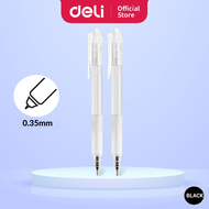Deli Linfini Gel Pen 0.35mm Comfort Grip Gel Black Ink Pen Smooth Writing Stationery