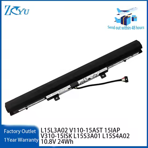 L15L3A02 Laptop Battery for Lenovo IdeaPad V110-15AST 15IAP V310-15ISK L15S3A01 L15S4A02 10.8V 24Wh