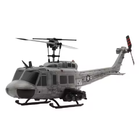 In Stock Rc Era Rc Helicopter C032 UH-1 6 Channel One Key Inverted Flight Weathered Paint Military F