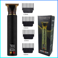 PENGIRIMAN CEPAT Vintage Alat Cukur Rambut Elektrik Hair Trimmer LED 800mAh with 4 Comb T9 / alat cu