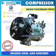 MGC  SANDEN VOLKSWAGEN VENTO / POLO 1.6 2017-2018 6PK SD6V12 COMPRESSOR ( 1948 / 1917 )