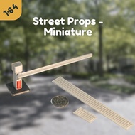 1/64 Diorama Street Props | Drainage Cover Sewer Cover Barrier Gate Pole Gate | 3D Printed Props