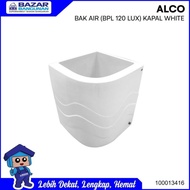 Alco - Bak Air Mandi Sudut Luxury Fiber Glass 120 Liter 120 Ltr White