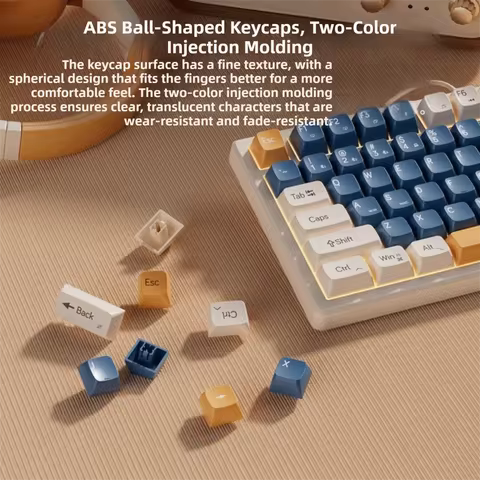 Wired Connection Gaming Mechanical Keyboard 75 Layout Compact Layout Mechanical Feel Keyboard Ultra-