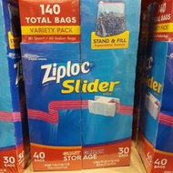 ZIPLOC密保諾拉鏈式保鮮夾鏈袋140入80小袋加60大袋
