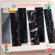 GREATESKOO Floor Tile Sticker, Windowsill Marble Grain Skirting Line, Home Decor Living Room Waterproof PVC Corner Wallpaper