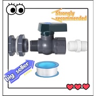 Tank Pool Bucket Connection Adapter Plastics Connector Rain Barrel Valve Garden Spigot Kit PVC 3/4 I