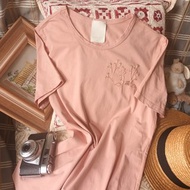 百搭手縫村莊與UFO圖案 直身棉彈高端 smart casual TEE