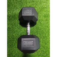 Premium Rubber Coated Hexagon Dumbbell 35KG 1pc