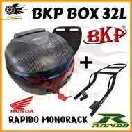 BKP Box 32L + Rapido MONORACK / V RACK MOTOR HONDA RS150 BEAT EX5 WAVE DASH WAVE125i RSX ALPHA W110 