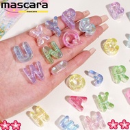MARA 10pcs Iridescent Beads, Acrylic DIY Keychain Letter Beads,  Phone Chain Mixed Color Bag Charm L