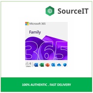 Microsoft 365 Family (Up to 6 People) 1 Year Subscription [Retail Pack] - Singapore Authorized Resel