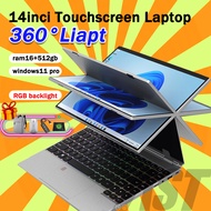 laptop touchscreen 2in1 14 inch baru Intel N95 ram16+512gb ssd win11 180°lipat IPS layar sentuh gar1