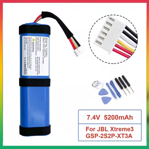 For JBL Xtreme3 Xtreme 3 Replacement Battery 7.4V 5200mAh Bluetooth Speaker Batteries Acumulator 6wi