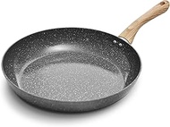 Stretched Aluminium Wok Pan 12-Inch Nostick Chinese Wok Fry Pans for Induction, Electric, Gas Stoves