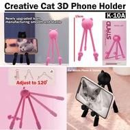 *NEW MOBILE PHONE STAND HOLDER UNIVERSAL "CREATIVE CAT K-10A" + UP TO 10 INCH + PACKING BOX/LENGHT =