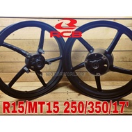 RIM SP522 YAMAHA R15 V3 NEW SP522 RCB SPORT RIM 250 / 350 / 17' RACING BOY MT15 BLACK GOLD ORIGINAL 