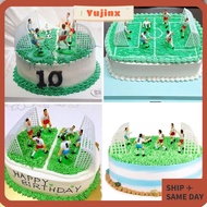 YUJINX Set of 9 Soccer Toppers Funny 9 Soccer Players Cake Decorations Cupcakes