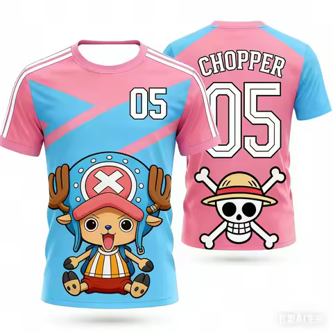 Japan One Piece Luffy Football Jersey Men T-shirt Kids Football Special Jersey Adult Family Matching