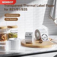 Niimbot B21/B1/B3S/B31 Transparent Label Printing Paper Name Sticker Waterproof Thermal