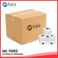 Compatible Direct Thermal Paper Label Dk-11202 62 X 100mm Adhesive Label Sticker 50 rolls