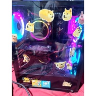 Pc gaming fish tank led radiator asus strix b250h i5 6500 ram 24gb ssd + hdd 1128gb vga rx 550 4gb h