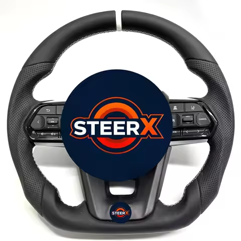Custom black leather Steering Wheel for Toyota LC300 Camry Corolla Fortuner Hiace Supra GR Mark X La