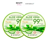 EVERLY Soothing &amp; Moisture Aloe Vera Soothing Gel 99% 300ml x 2 [ Bundle Pack ]