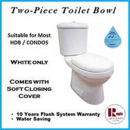SAVE WATER! WC Toilet bowl WES - A302 2-Piece type WC / Water Closet bathroom for most HDB/condo