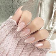 Gentle Cat Eyes Almond Stick on Nails Chip-Proof Smudge-Proof Fake Nails for Shopping Traveling Dati