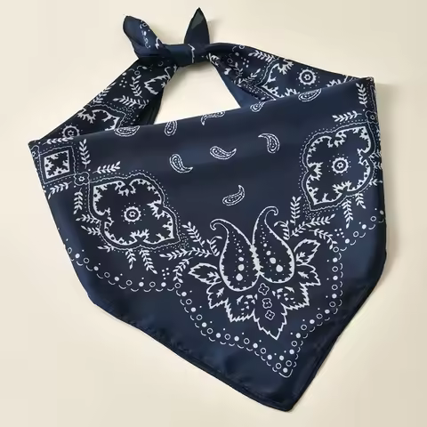 68*68cm Fashion Hip Hop Bandana Square Scarf Cowboy Cashew Black Paisley Headband Print For Women/Me