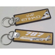 Keychain Etihad Airways Boeing B787 787 Woven Fabric