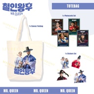 (STOCK CLEARANCE)[MR QUEEN TOTEBAG] kdrama totebag mr queen drama tote bag sticker photocard