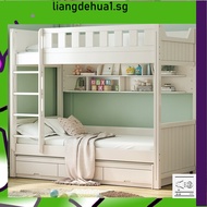 Bed With Bunk Stairs Loft Bed Solid Wood Small House Type Double Bed With Drawer