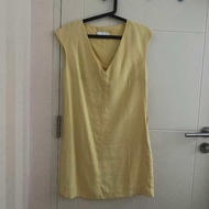 [Preloved] Mango Dress // Yellow Mango Dress // Yellow Dress // Yellow Mini Dress // Mango Dress Pre