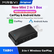 MRSVI Mini Wireless CarPlay Android Auto Adapter 5.8G WiFi Connect Box for Volvo Benz
