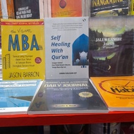 Package of 6 Books the visual mba, self healing with quran, journal Sky Line, law of atrraction ikhtiar Sky Line, daily journal, And is it bad or good hbits