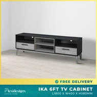 6FT TV Cabinet / 180cm TV Console / 2 Drawer Console Modern Design / Meja TV Flexidesignx IKA
