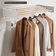 Hidden foldable drying rack clothes rack towel rack bathroom wall mounted balcony drying rack