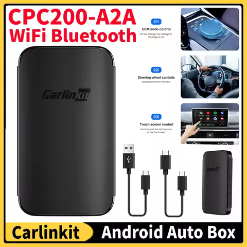 Carlinkit CPC200-A2A WiFi Bluetooth Car Smart Adapter Wireless Carplay Android Auto Led Indicator Wi