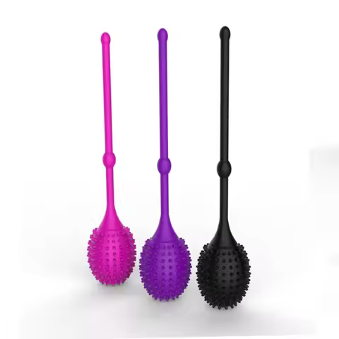 Spiky Textured Silicone Kegel Balls, Weighted Ben Wa Balls with Long Pull Tab, 3 Colors for Women 18